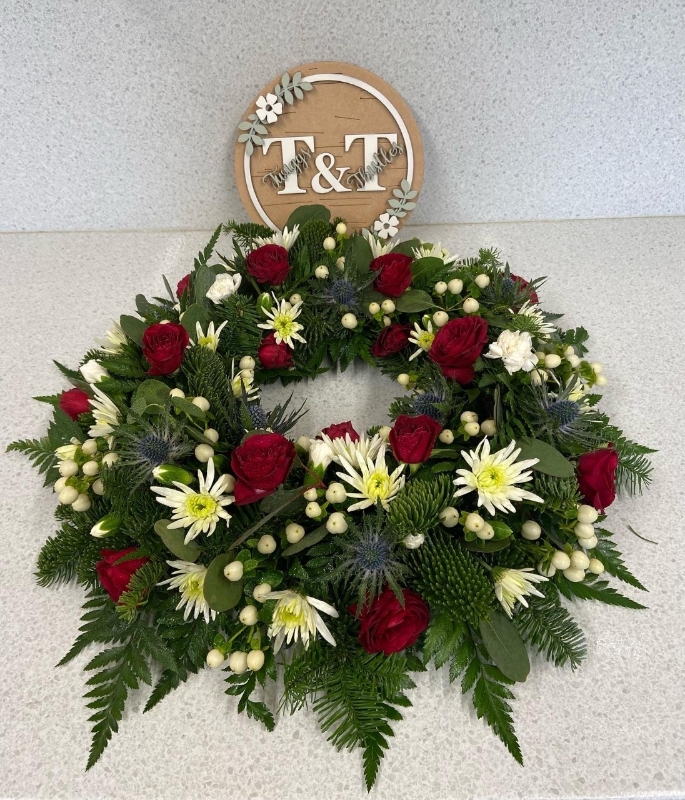 Festive Grave Wreath