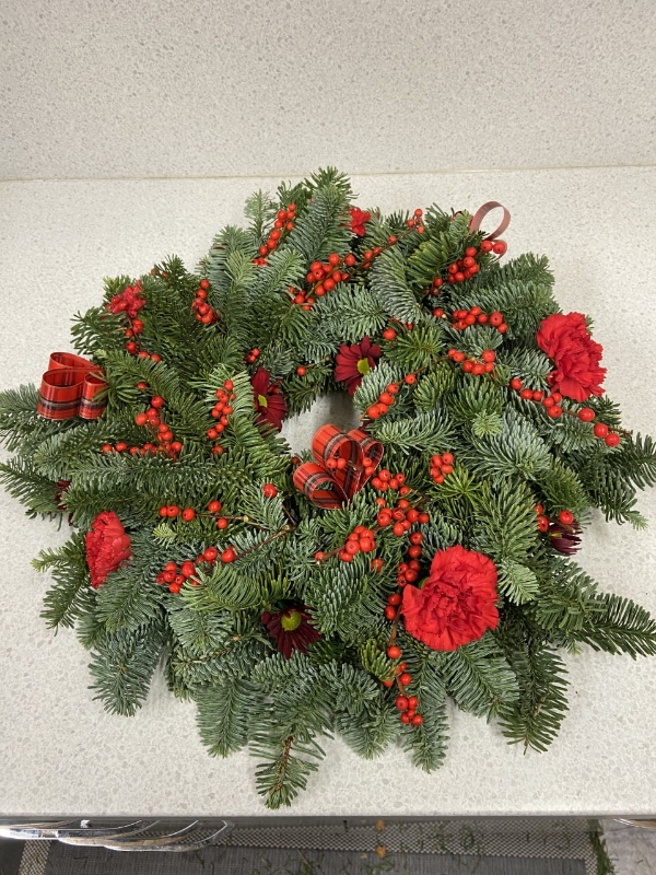 Festive Grave Wreath